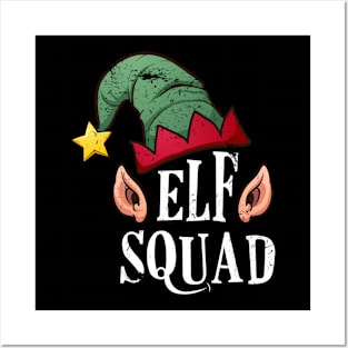 Christmas Elf Squad T Shirt Women Family Pajamas Xmas Elves Posters and Art